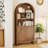 5 Tier Arched Display Cabinet, 70.8 inch Arched Storage Bookcase