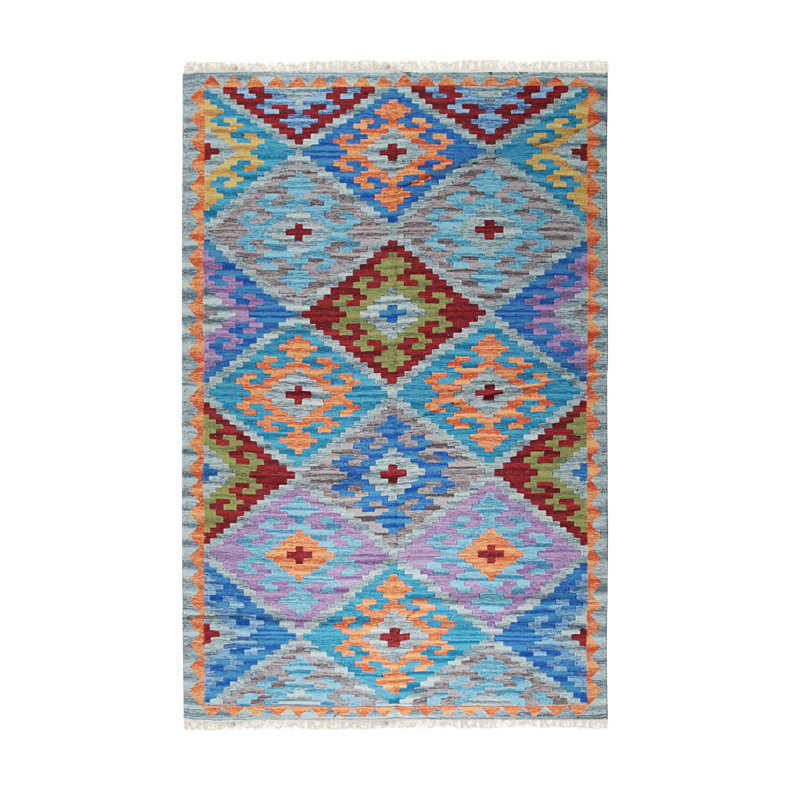 Tapis tissé à plat menthe Caseville