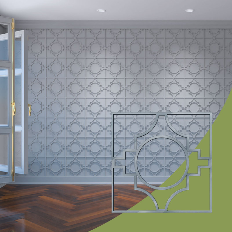 Petits panneaux muraux décoratifs en acrylique Gypse, petit, l 11 3/8 po x H 11 3/8 po x T 1/8 po, gris foncé, Gris foncé