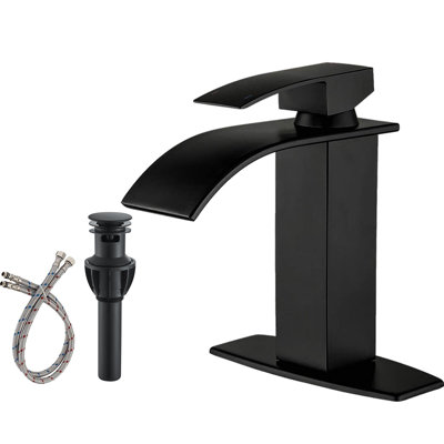 Single-Hole Single-handle Bathroom Faucet with Drain Assembly