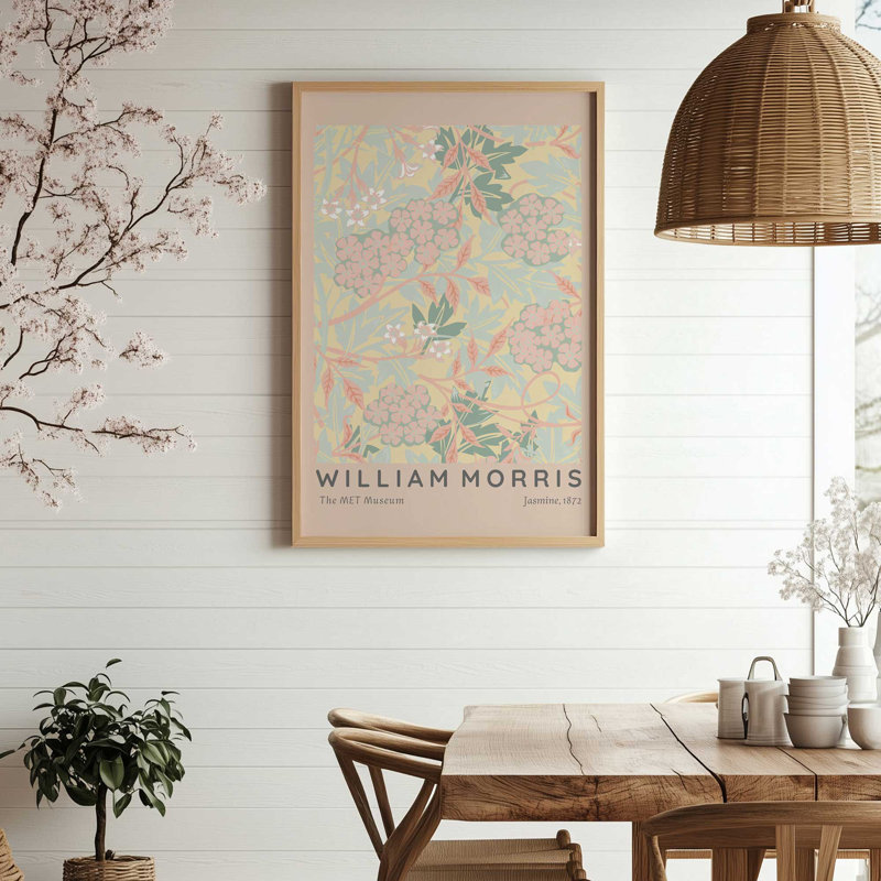 «Blush Jasmine» par William Morris, H 11,25 po x l 9,25 po, Orange, Doré