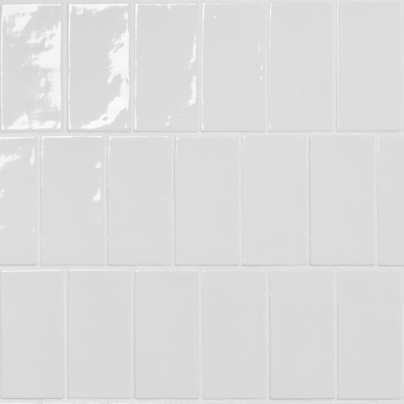 Lancaster 3x6 Polished Ceramic Subway Tile, White