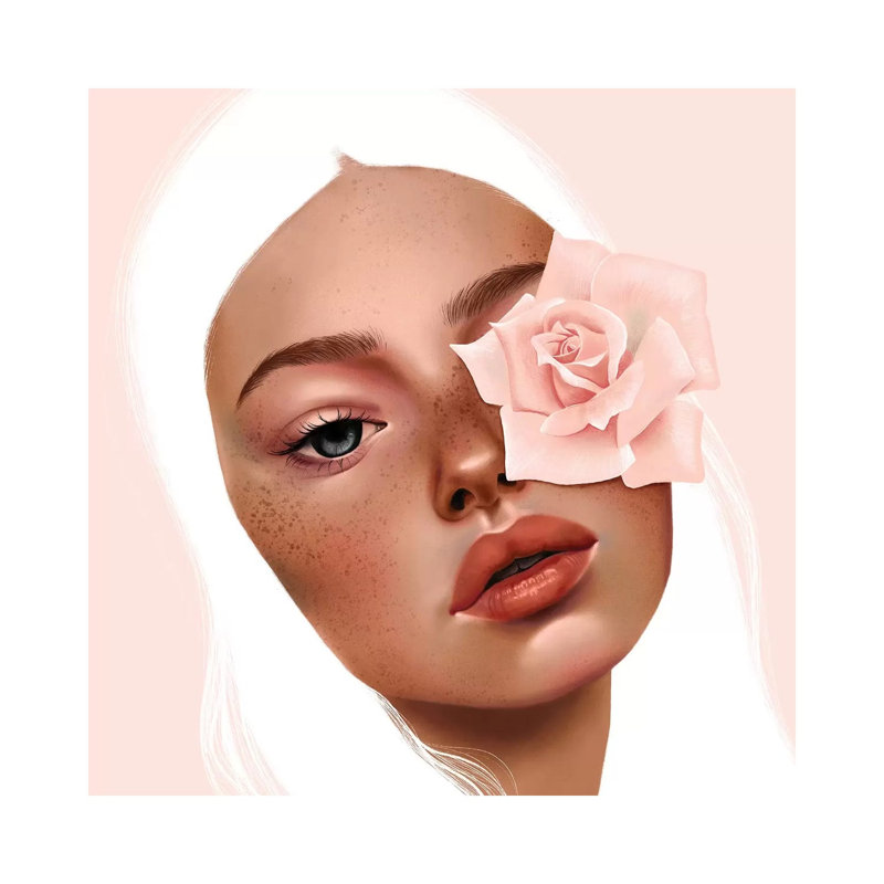 Maybe Thorns Have Roses by Teodora Jelenic - Painting on Canvas, Wrapped Canvas, 93.98 cm H x 93.98 cm W x 1.91 cm D