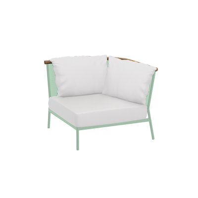 Chaise de patio d'angle avec coussins