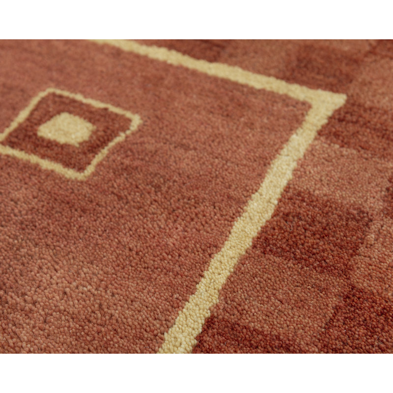 Wool Geometric Indoor Rug, Rectangle 7'9" x 9'9"