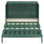 Lit escamotable vert double avec grands tiroirs de rangement - Lit mural peu encombrant pour chambres d'amis, petits appartements avec design en rotin