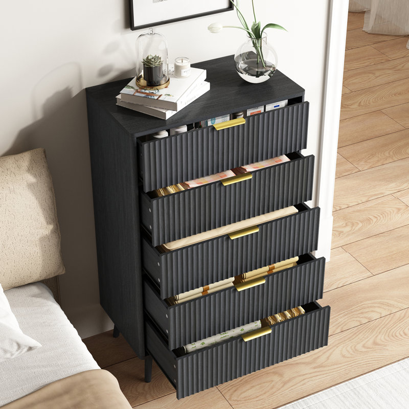3-piece Bedroom Set (1 Dresser + 2 Nightstands), Black, 3 Pieces: Chest, 2 Nightstands