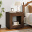 Table de bout rustique industrielle avec station de charge, lumières DEL et tablette de rangement | Idée de cadeau