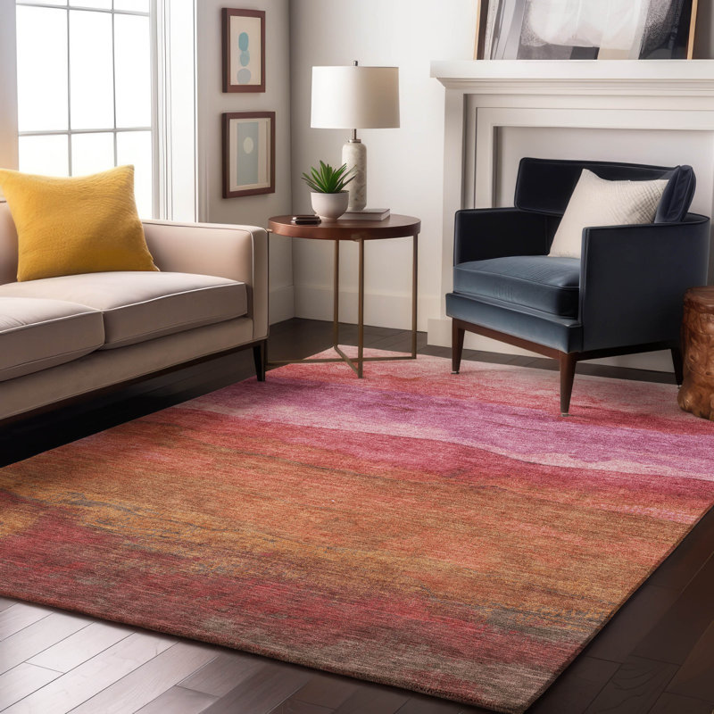 Premium Machine Washable Mehara AMF1699 Stripes Rug, Rectangle 10' x 14'