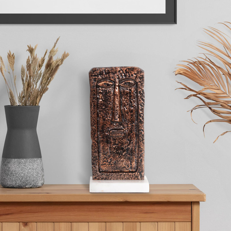 Sculpture Wabbaseka en aluminium avec base en marbre - courte
