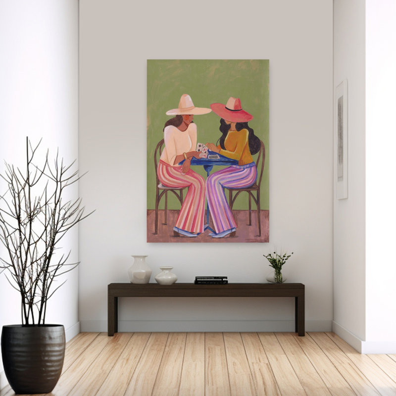 Art contemporain rétro coloré, H 60 po x l 40 po