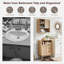 Natural Rattan Small Bathroom Cabinet