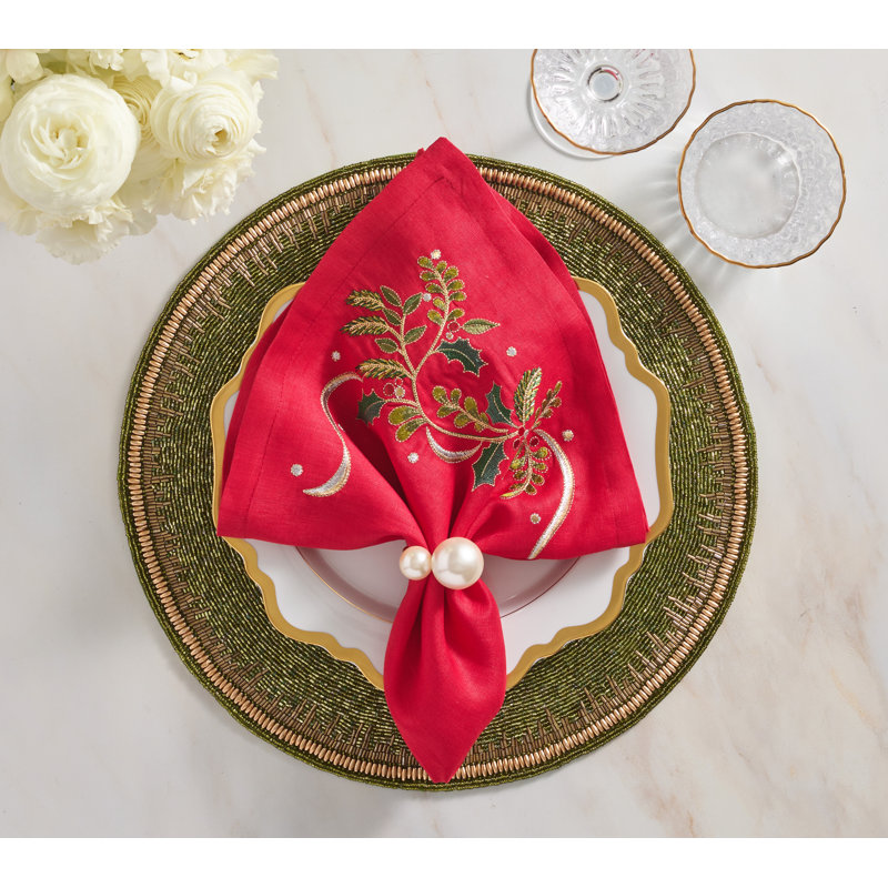 Holly Ribbon Napkin