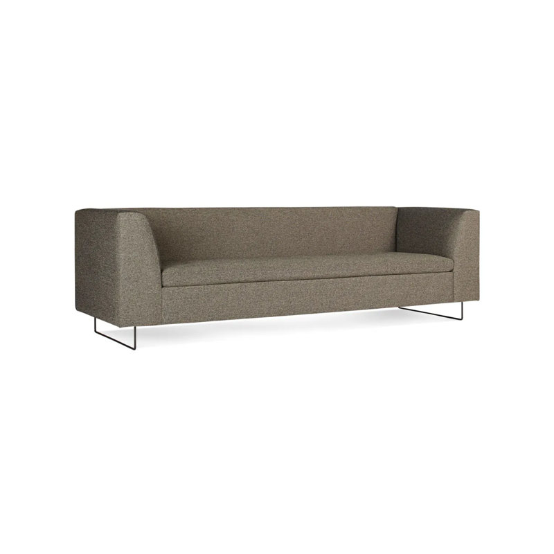 Bonnie Upholstered Sofa, 29" H x 96" W x 33" D, Sanford Black Polyester Blend