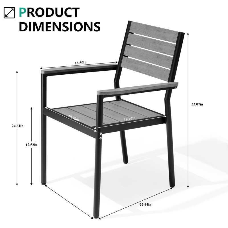 Fauteuil de salle à manger Deen, Gris, 2