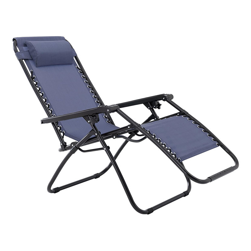 Chaise inclinable zéro gravité avec coussin, Bleu