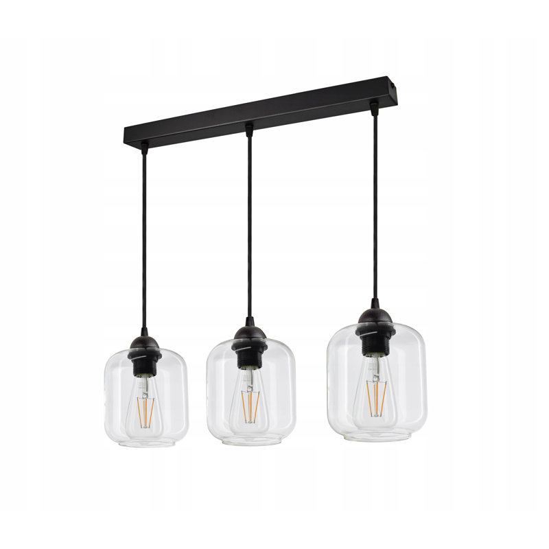 Salazar 3 - Light Kitchen Island Pendant, Transparent