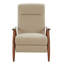 Fauteuil inclinable à accoudoirs en bois en tissu performance-1973283581