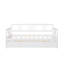 Lit de jour simple en bois avec lit gigogne simple, blanc