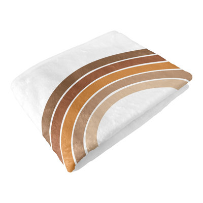 Boho Sun White and Pumpkin Milestone Baby Blanket by Sweet Jojo Designs