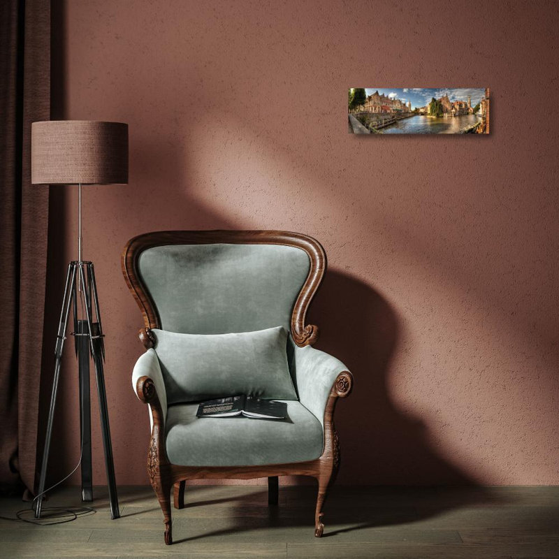«Red Barrel Studio®» par Steve Mohlenkamp, reproduction d'art sur toile sous le titre: Main canal in Bruges, Belgique