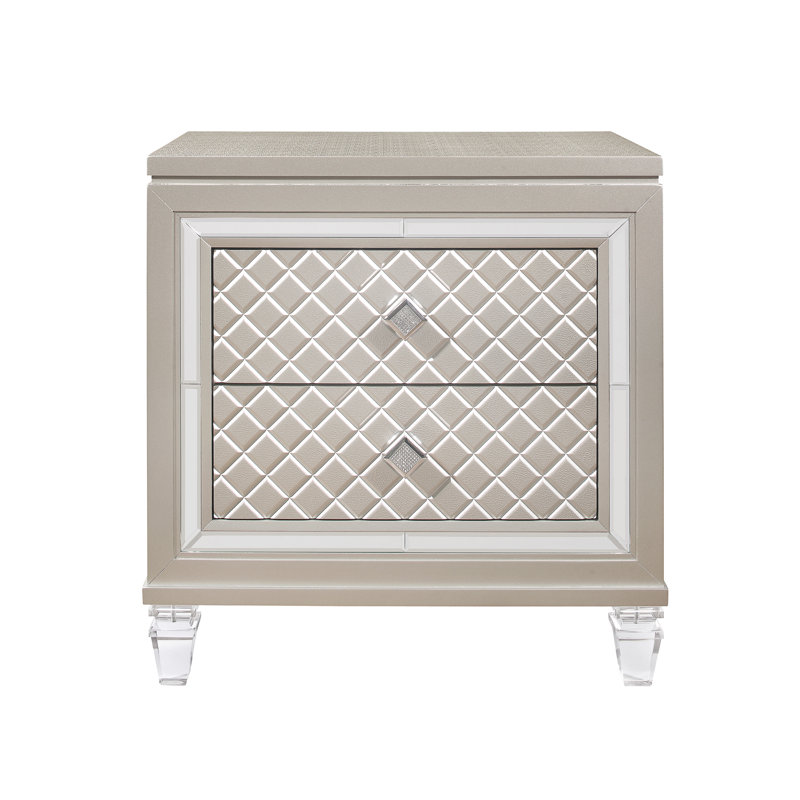 Table de chevet Cross Glam Champagne
