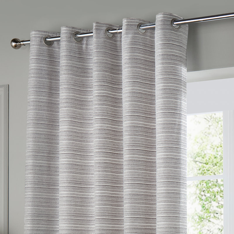 Jupiter Room Darkening Curtain Panel Pair, 229cm Width x 183cm Drop, Silver
