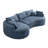 Boneless 124.5" Curved Modular Sectional Sofa, Large L-shaped Floor Couch, No Assembly Required & Boxed Delivery,easy-clean, Includes 4 Pillows,modern Design-860408612