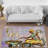 Non-Woven Thin Type Printed Rug with Intricate Floral Design in Soft Hues Perfect for Livening up Your Living Room or Bedroom Space-1137571250