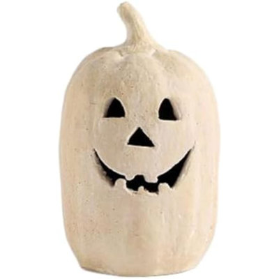 Décoration d'Halloween, décoration d'automne, lanterne en citrouille en résine, sculpture décorative en terre cuite Jack O 'Lantern