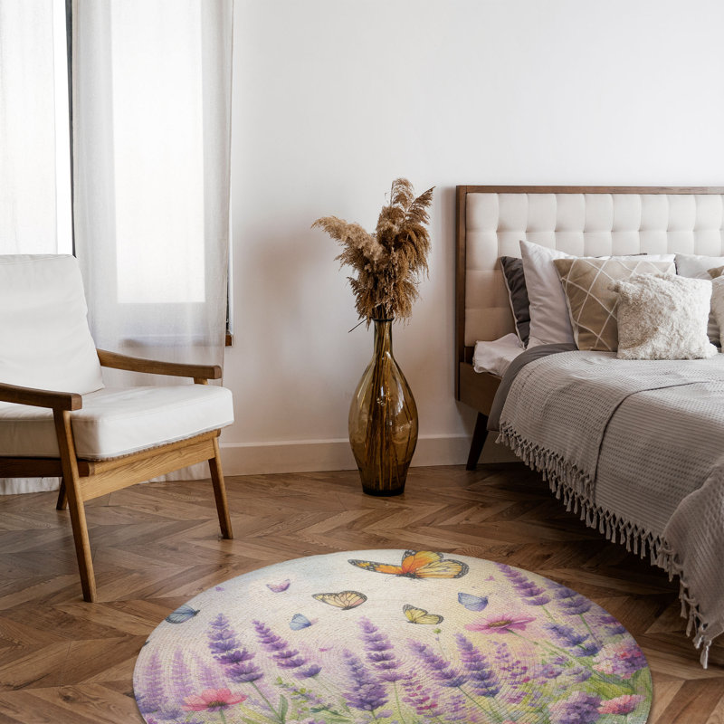 Tapis tressé Petal Wings, Rond 5 pi