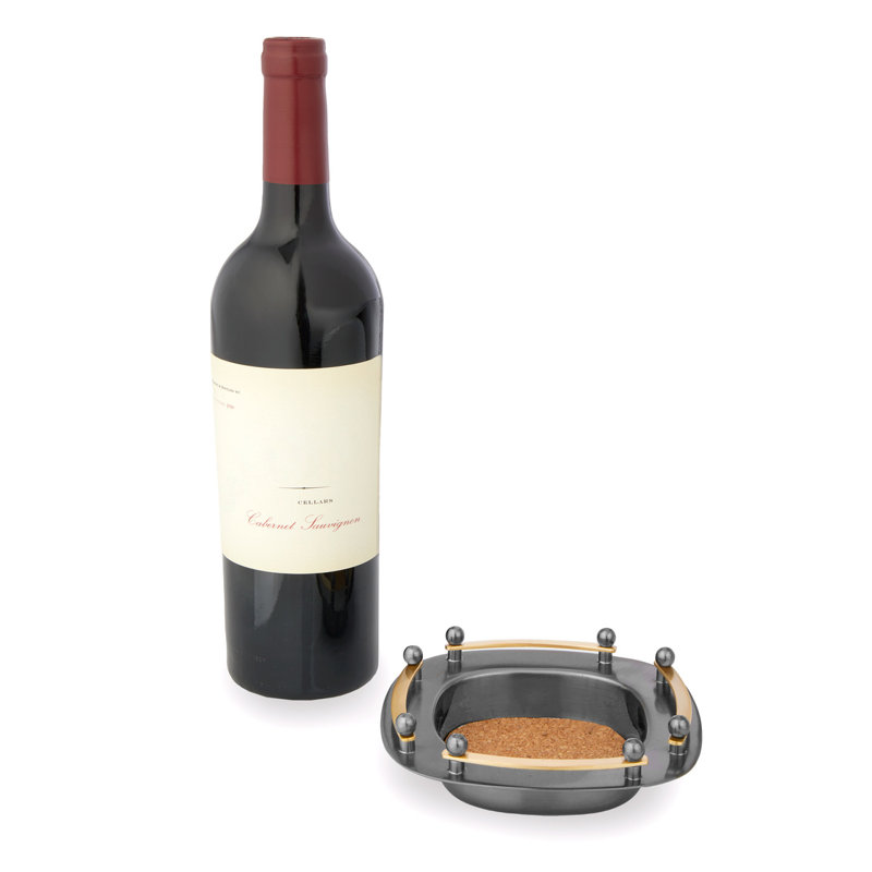 Suspension Wine Coaster, Black/Gold