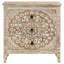 Commode mandala en bois patiné à 3 tiroirs Kenzie