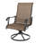 Patio 7-piece PVC-coated polyester Swivel Dining Set With Umbrella Hole-1754683792