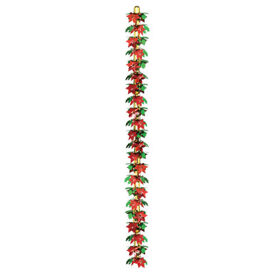 Christmas Poinsettia & Holly Garland/Column