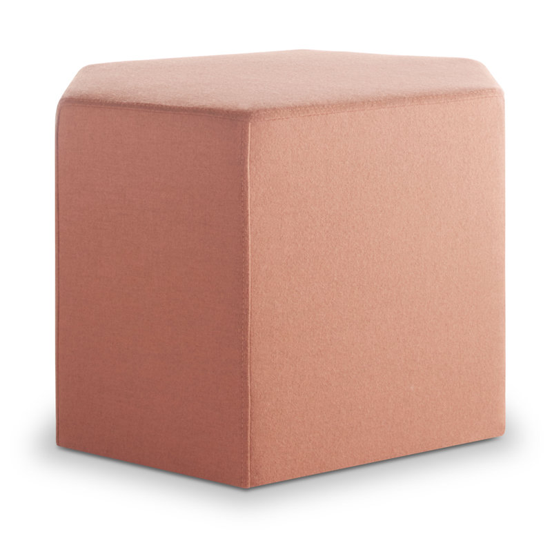 Hecks Upholstered Ottoman, Vesper Blush