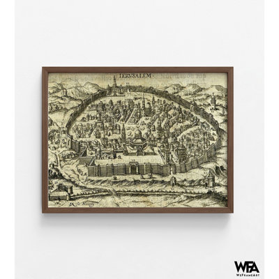 Old Map Art, Bible Wall Print, Antique Map Of Jerusalem, Catholic House Decor, Church Wall Art, Bible Map Art, Holy Land Map Print
