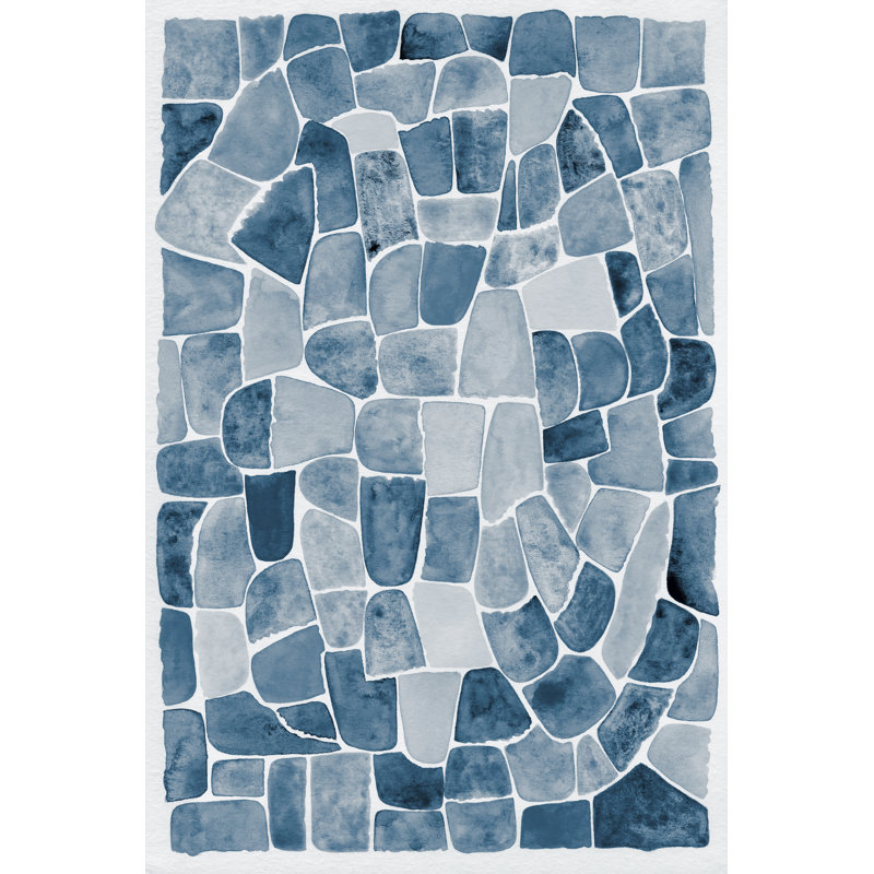«Eulene Black and White Walkway II» sur toile par Nikki Galapon, H 12 po x l 8 po, Bleu