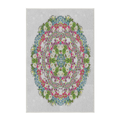Tapis floral rose