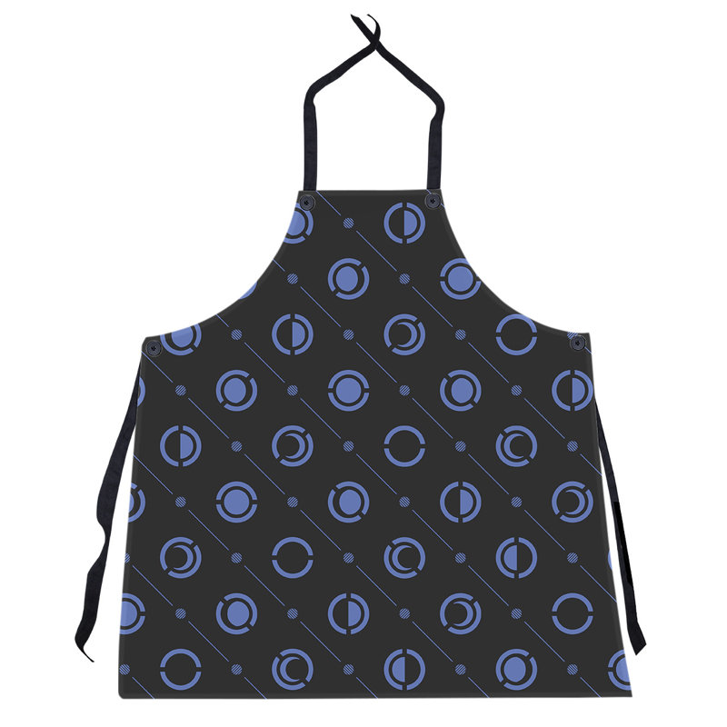 Skeffingt Bib Apron, Black/Blue