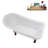 58" Streamlin Clawfoot Tub,Tray,Drain, Clawfeet-101628930-102219865