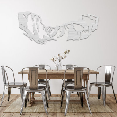 Décoration murale faite à la main paysage et nature sur aluminium composite - montagnes, forêts et paysages naturels - art mural artisanal détaillé - décoration rustique moderne pour le salon, la chambre à coucher et le bureau
