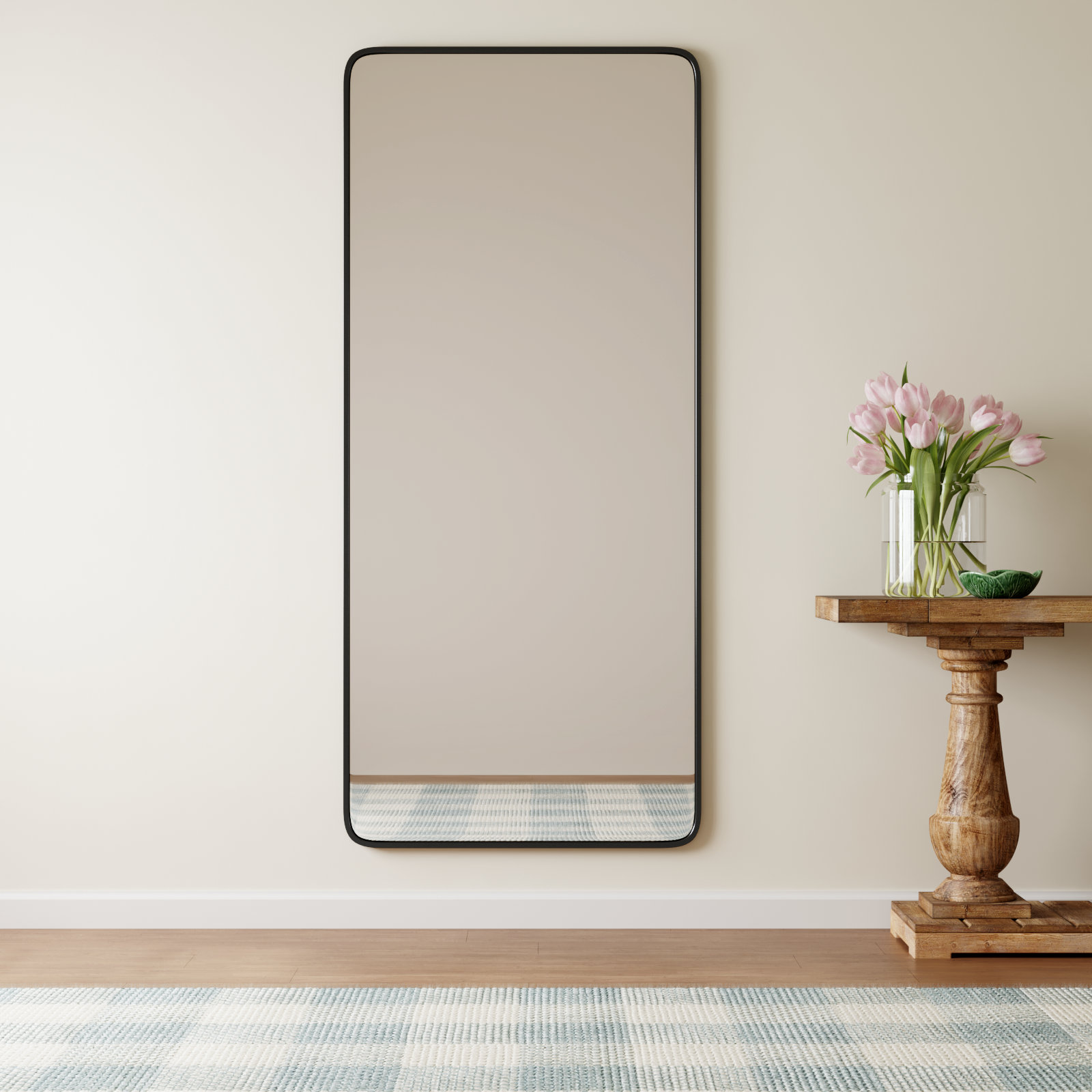 Sabine Accent Mirror, Black, 72" x 32"
