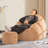 Compression Comfy Pumpkin Bean Bag Couch Sofa Chair，Modern Faux Fur Bean Bag Chair With Ottoman-1549339420