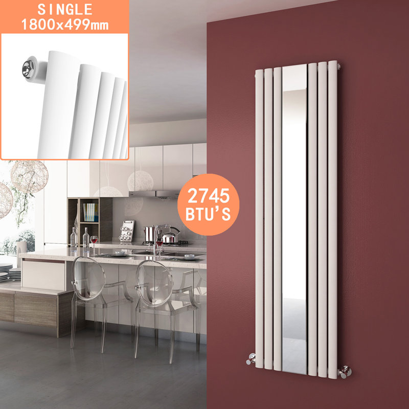 Haylie Radiator Cover, White, 180cm H x 49.9cm W x 5.8cm D