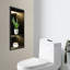 Niche de douche murale en acier inoxydable à 2 niveaux avec lumière DEL chaude