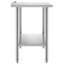 Table de travail en acier inoxydable, table de préparation des aliments de 24 x 72 pouces avec dosseret, poste de travail de cuisine commerciale avec tablette inférieure réglable, table de travail en métal robuste pour l'extérieur de la maison de restaurant-130464641