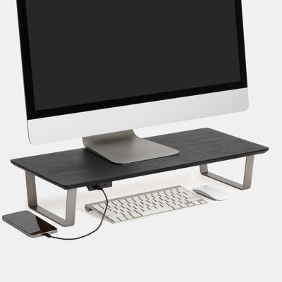 Giannah Wood Monitor Stand With USB Port