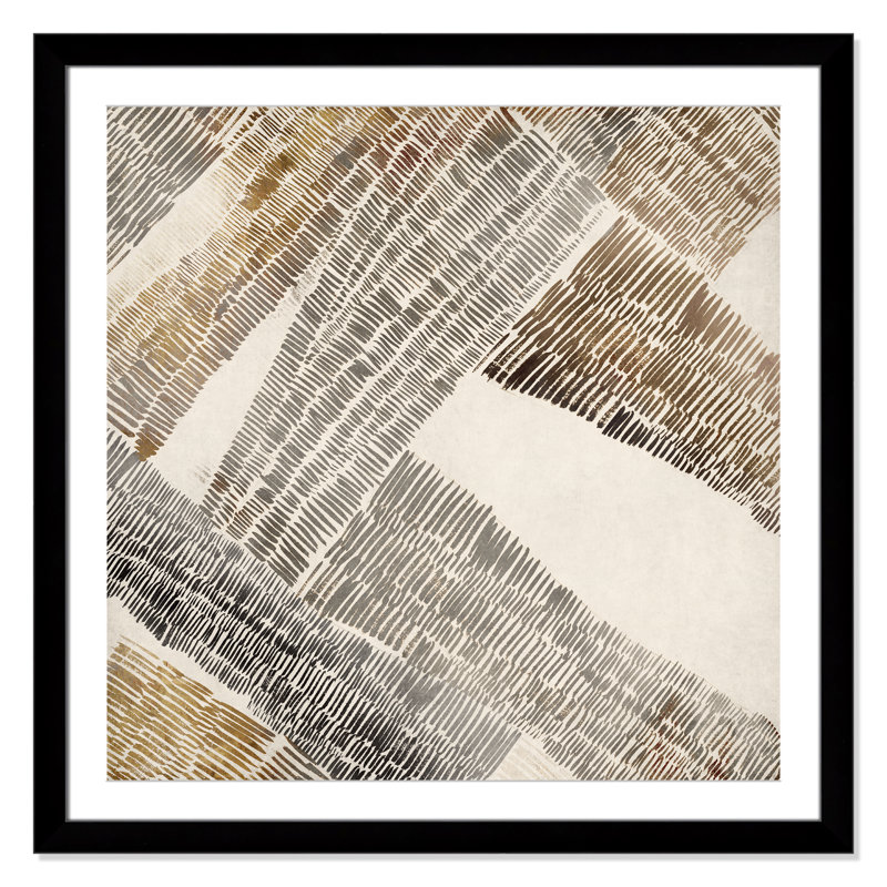 «Essence of Neutralité II» par Casa Fine Arts, Cadre noir, H 37,5 po x l 37,5 po