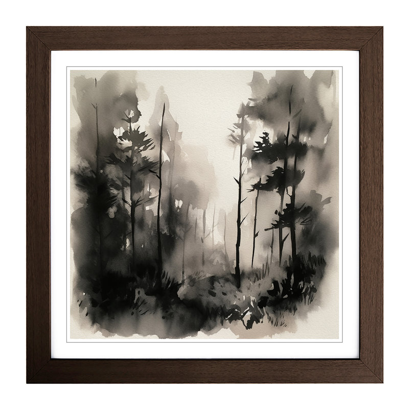 Single Picture Frame Print on Wood, Walnut